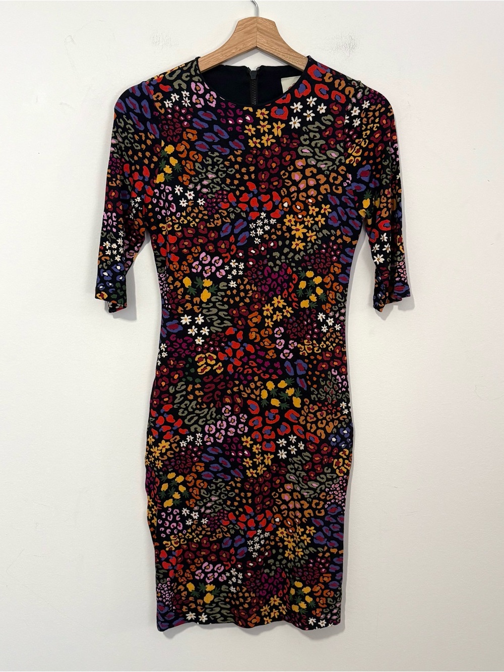 FARM Rio Fruit Garden Ruched Mini Dress Black Multi Women’s Small - Picture 2 of 6